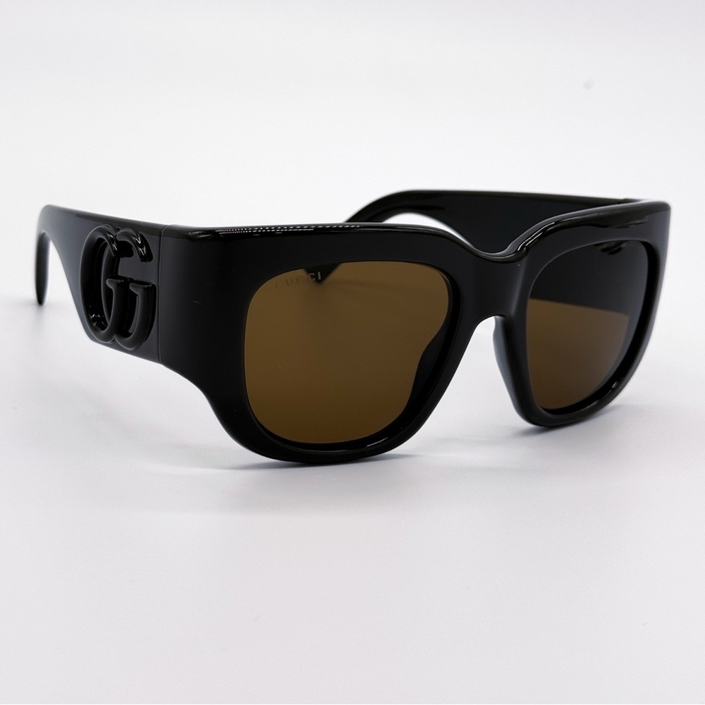 NEW GUCCI GG1545S 002 OVERSIZED BROWN WOMEN SUNGLASSES GUCCI - Picture 4 of 9